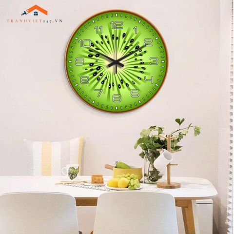 Đồng hồ treo tường in tranh nghệ thuật sắc màu