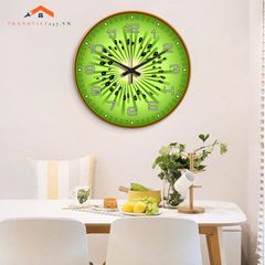 Đồng hồ treo tường in tranh nghệ thuật sắc màu