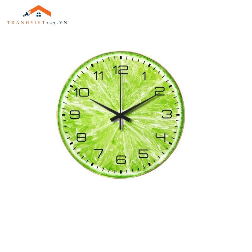 Đồng hồ treo tường in tranh nghệ thuật sắc màu