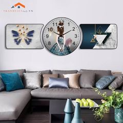 Đồng Hồ Treo Tường Nghệ Thuật Hình Cô Gái Mặc Đầm Sang Trọng - Trang Trí Phòng Khách Hiện Đại