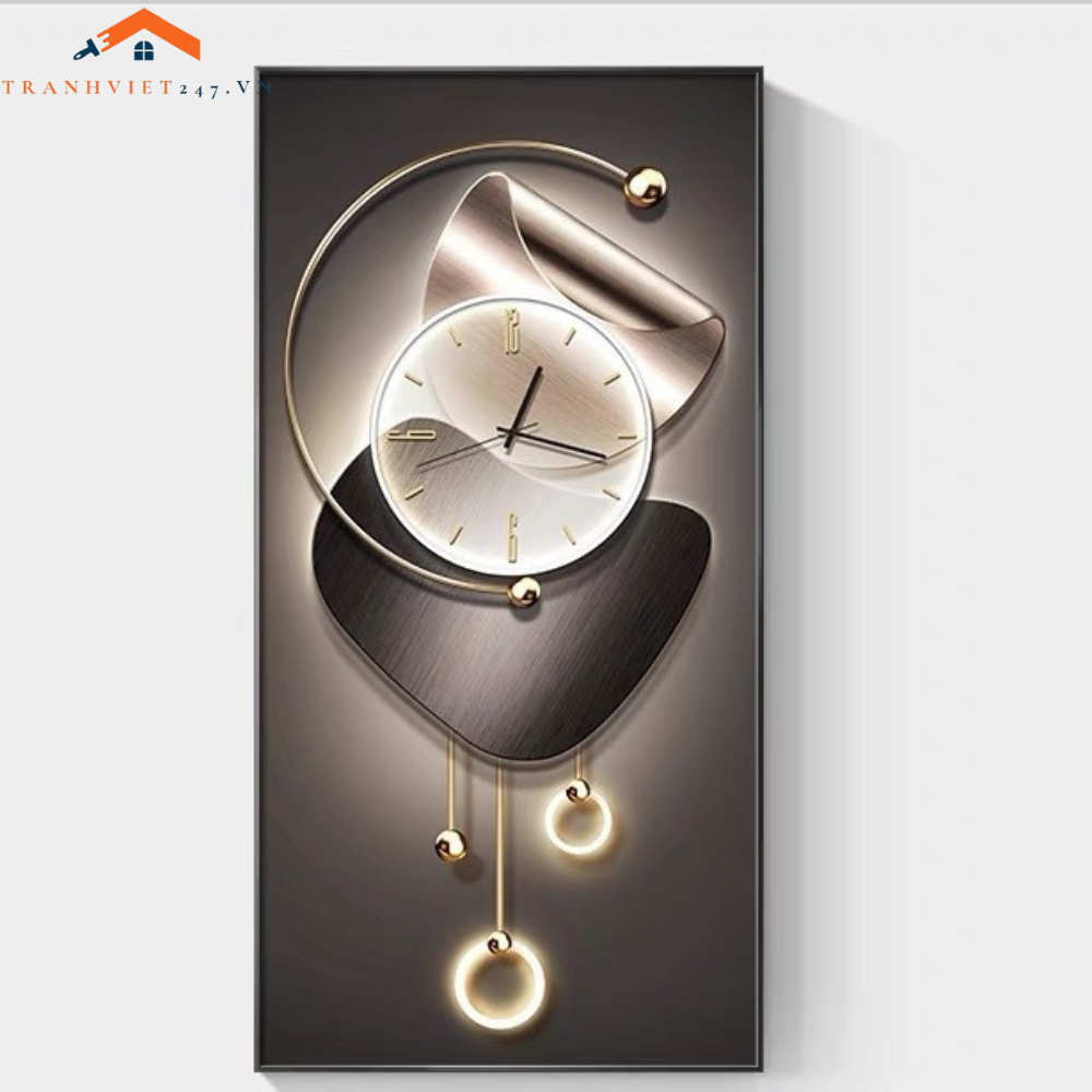Đồng Hồ Treo Tường Thiết Kế Hiện Đại Vòng Tròn Vàng Sang Trọng - Phong Cách Tinh Tế