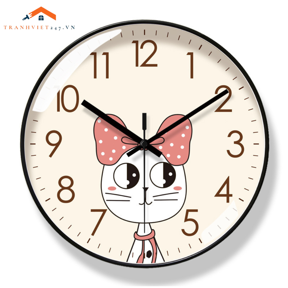 Đồng Hồ Tròn Ngộ Nghĩnh Dễ Thương Cho Bé Yêu - Đồng Hồ Treo Tường Động Vật