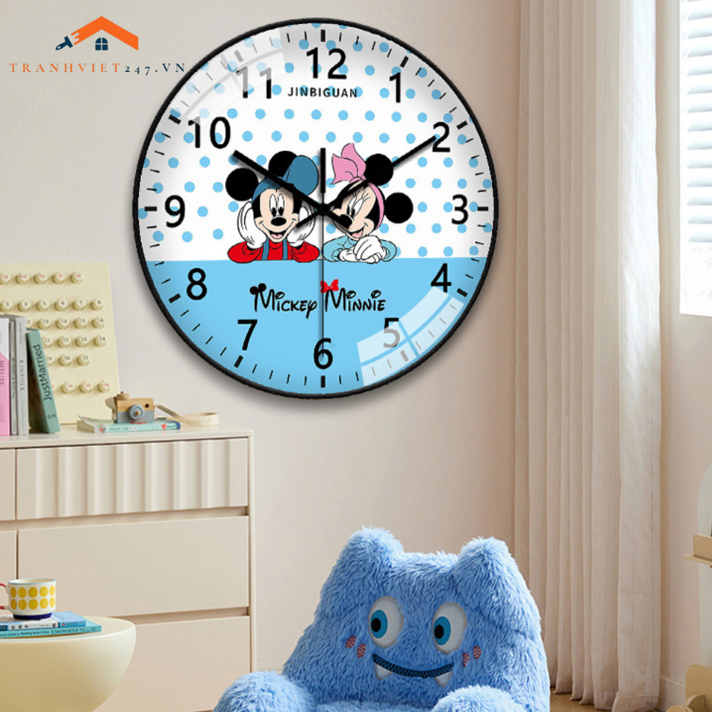Đồng Hồ Treo Tường Các Nhân Vật Hoạt Hình Ngộ Nghĩnh - Trang Trí Phòng Bé Yêu Thích