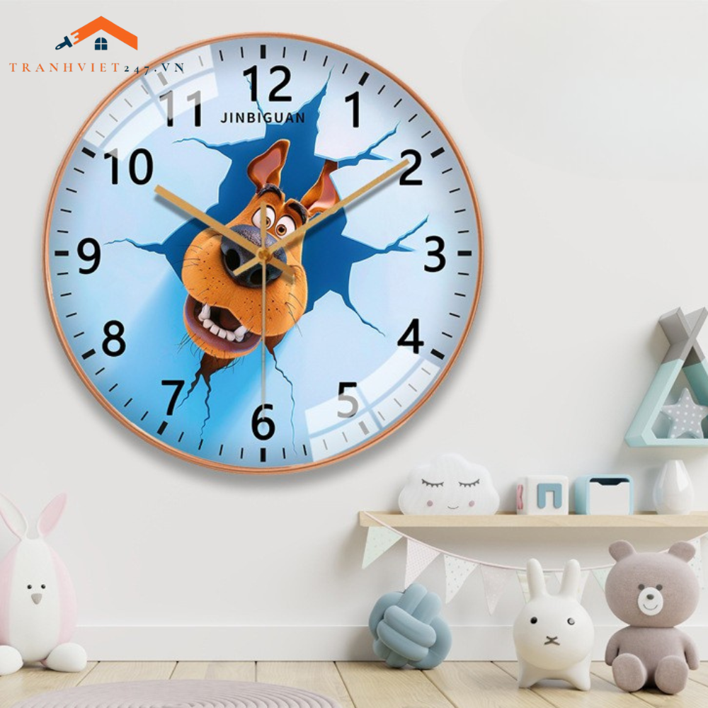 Đồng Hồ Treo Tường Các Nhân Vật Hoạt Hình Ngộ Nghĩnh - Trang Trí Phòng Bé Yêu Thích