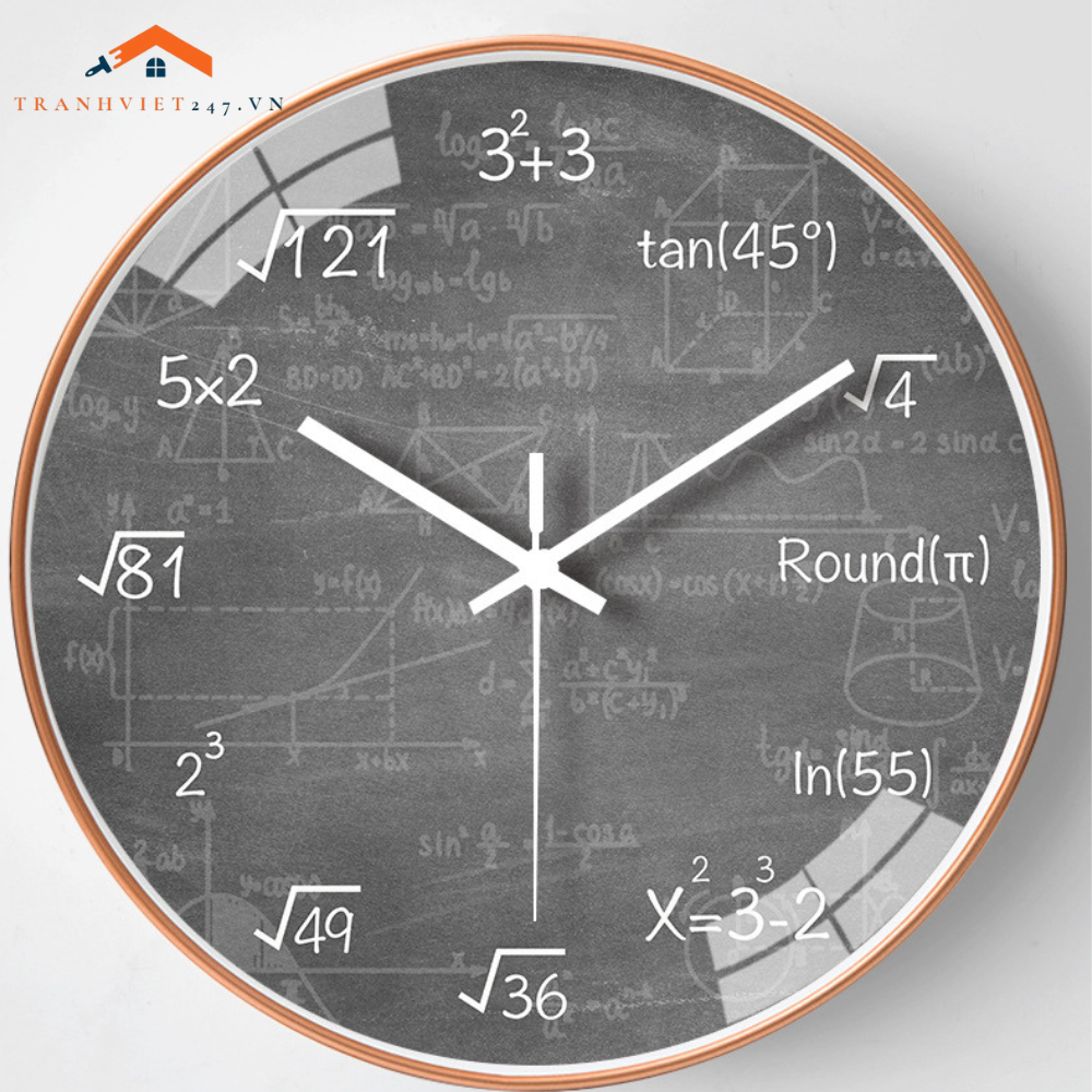 Đồng Hồ Tròn Học Toán Sáng Tạo - Decor Phòng Trang Trí Lớp Học