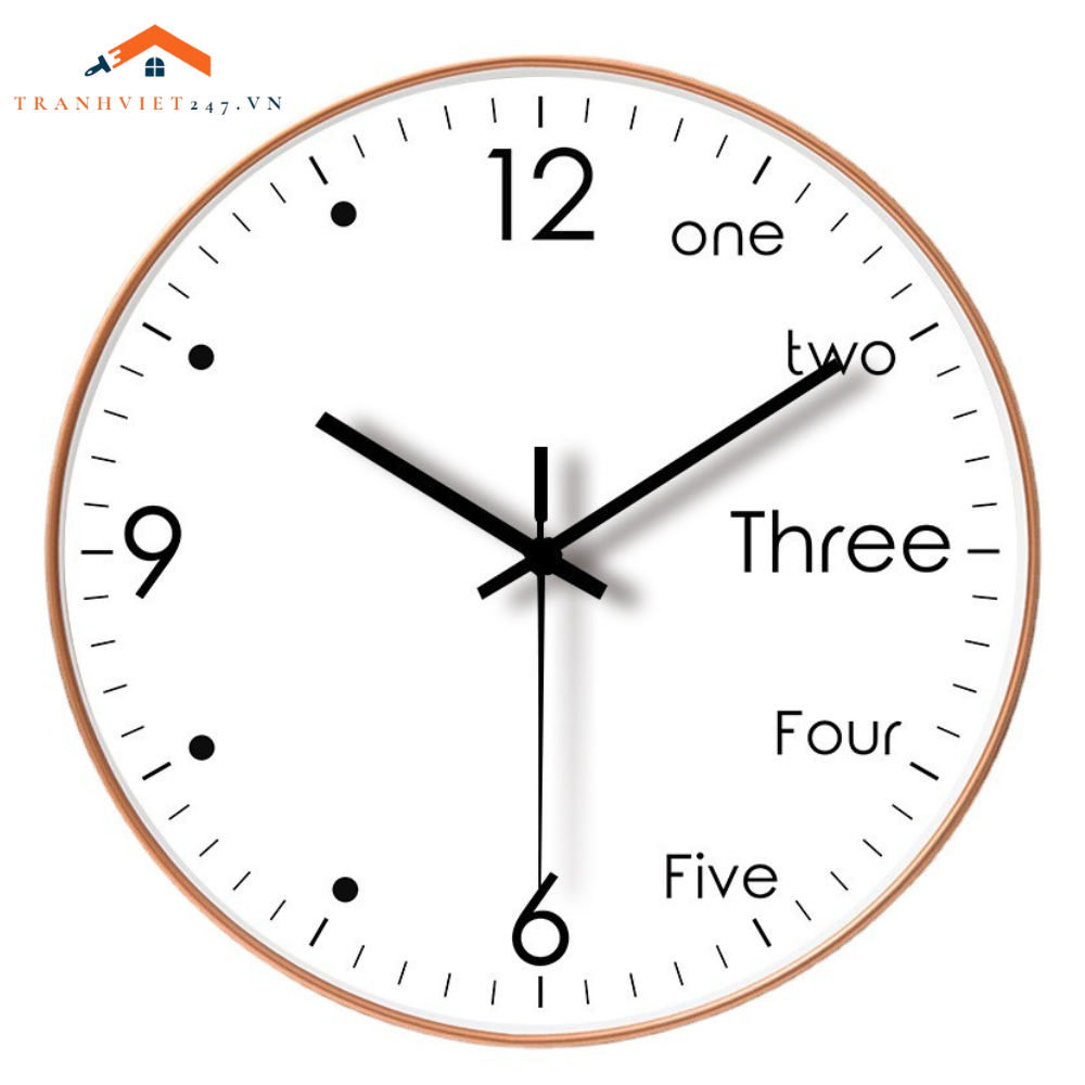 Đồng Hồ Tròn Học Toán Sáng Tạo - Decor Phòng Trang Trí Lớp Học