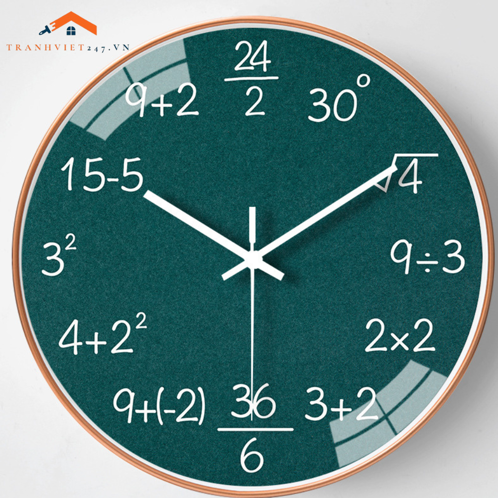 Đồng Hồ Tròn Học Toán Sáng Tạo - Decor Phòng Trang Trí Lớp Học