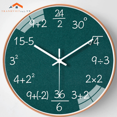 Đồng Hồ Tròn Học Toán Sáng Tạo - Decor Phòng Trang Trí Lớp Học
