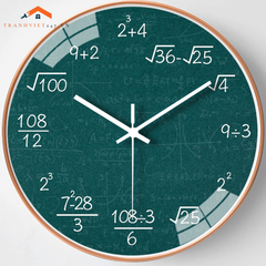 Đồng Hồ Tròn Học Toán Sáng Tạo - Decor Phòng Trang Trí Lớp Học