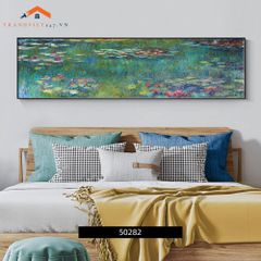 Tranh Treo Tường Phong Cảnh Biển Lâu Đài Cổ Khổ Dài, Phong Cách Ấn Tượng Trang Trí Phòng Ngủ