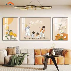 Tranh Treo Tường Phong Cảnh Biển Và Khinh Khí Cầu - Bộ 3 Tấm Phong Cách Lãng Mạn Hiện Đại