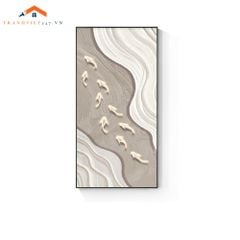 Tranh tráng gương treo tường trừu tượng Bờ Biển Từ Trên Cao