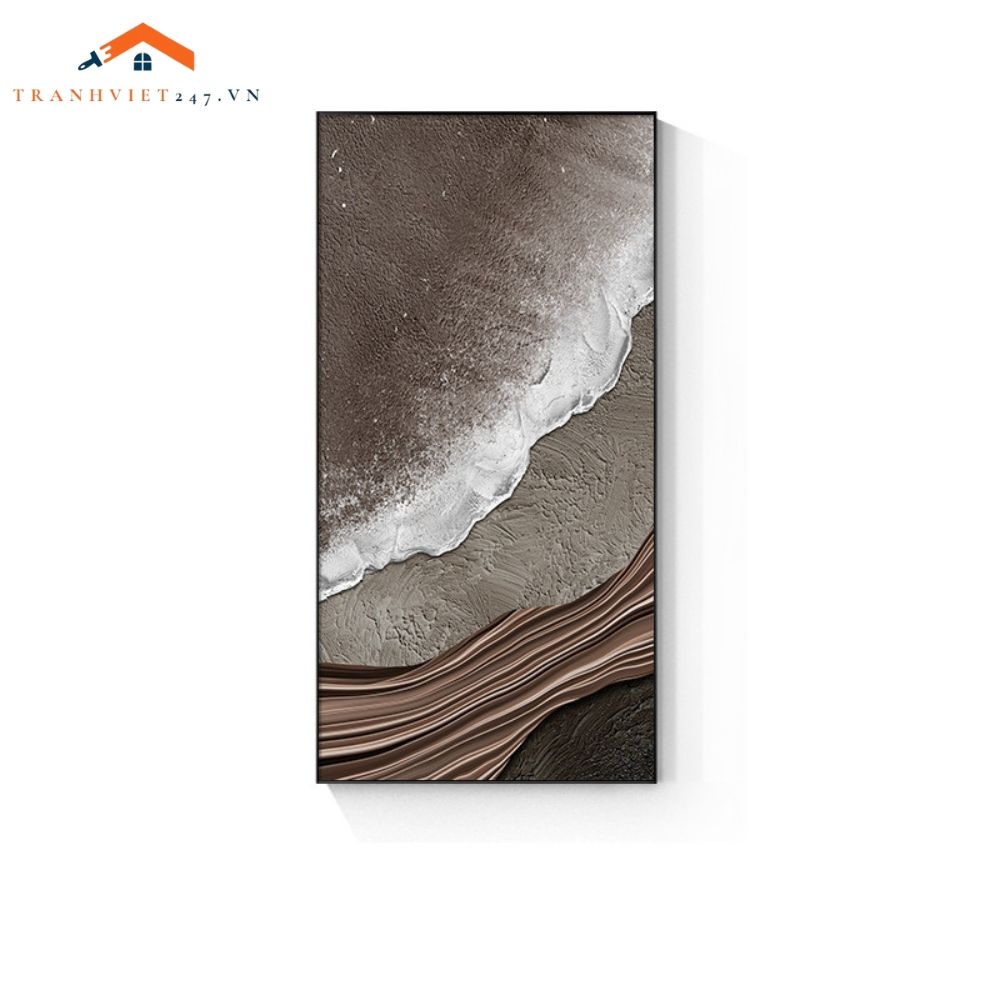 Tranh tráng gương treo tường trừu tượng Bờ Biển Từ Trên Cao