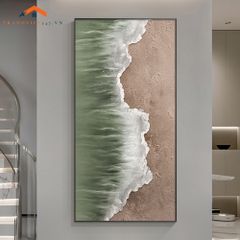 Tranh tráng gương treo tường trừu tượng Bờ Biển Từ Trên Cao