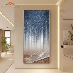 Tranh tráng gương treo tường trừu tượng Bờ Biển Từ Trên Cao