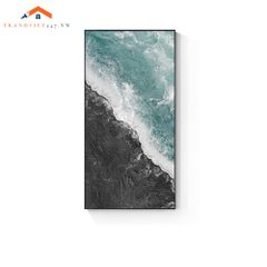 Tranh tráng gương treo tường trừu tượng Bờ Biển Từ Trên Cao