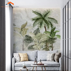 Tranh Dán Tường 3D Trang Trí Tường Rừng Cây Nhiệt Đới - Trang Trí Decor Phòng