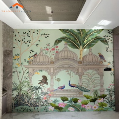 Tranh Dán Tường 3D Kiến Trúc Đền Thờ Ấn Độ - Trang Trí Nhà Cửa