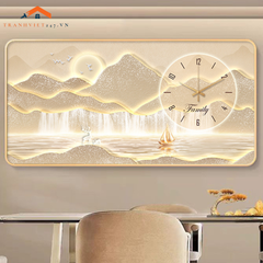 Tranh Đồng Hồ Tráng Gương Treo Tường IN UV Sắc Nét - Decor Trang Trí Nhà Cửa