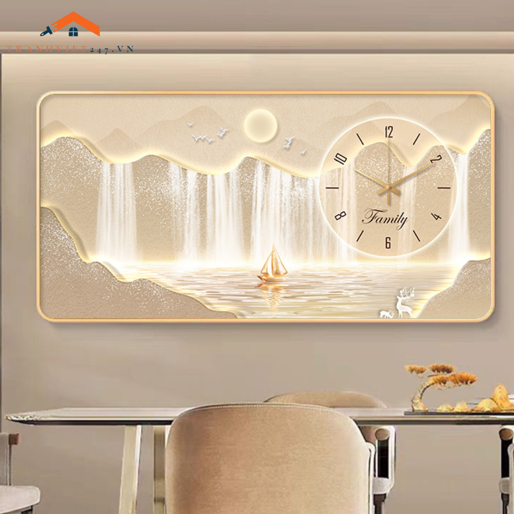 Tranh Đồng Hồ Tráng Gương Treo Tường IN UV Sắc Nét - Decor Trang Trí Nhà Cửa