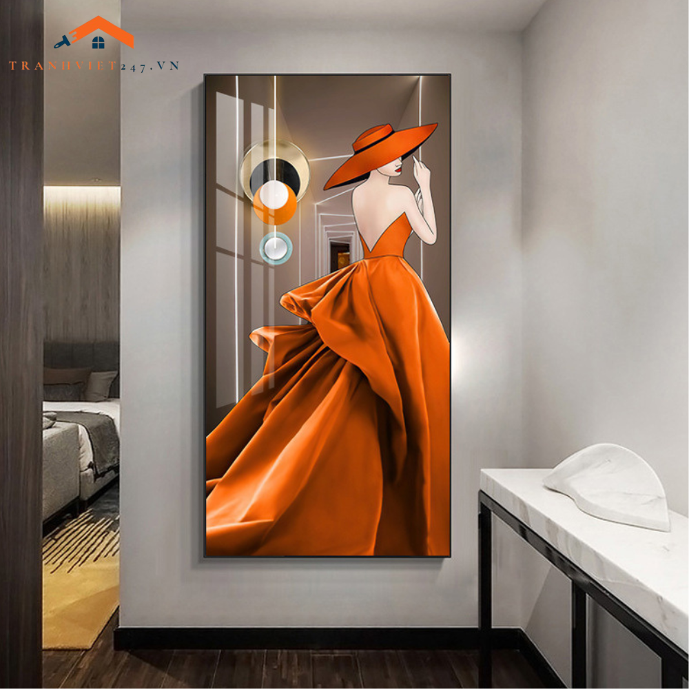 Tranh Treo Tường Cô Gái  Nghệ Thuật Hiện Đại - Tranh Tráng Gương