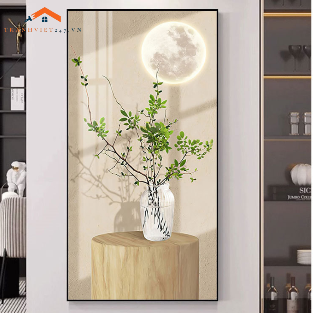 Tranh Treo Tường Tĩnh Vật Bình Hoa Cành Khô Hiện Đại - Vẻ Đẹp Tinh Tế và Bình Yên