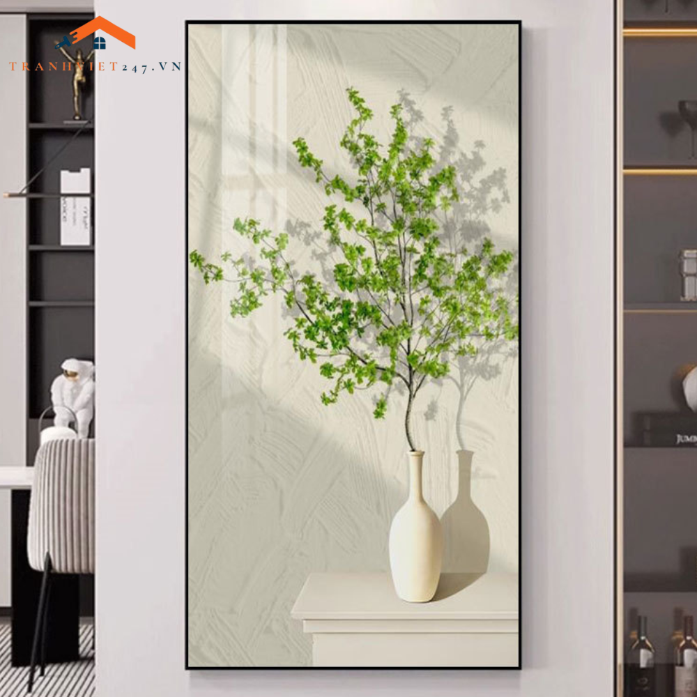 Tranh Treo Tường Tĩnh Vật Bình Hoa Cành Khô Hiện Đại - Vẻ Đẹp Tinh Tế và Bình Yên