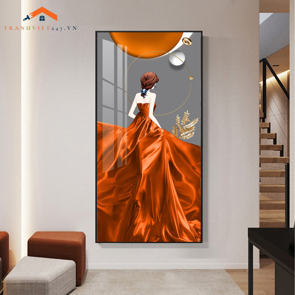 Tranh Treo Tường Cô Gái  Nghệ Thuật Hiện Đại - Tranh Tráng Gương