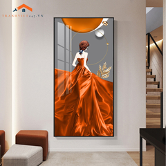 Tranh Treo Tường Cô Gái  Nghệ Thuật Hiện Đại - Tranh Tráng Gương