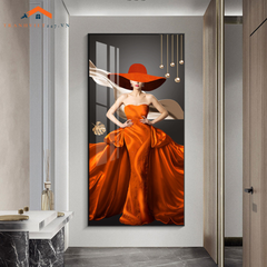 Tranh Treo Tường Cô Gái  Nghệ Thuật Hiện Đại - Tranh Tráng Gương