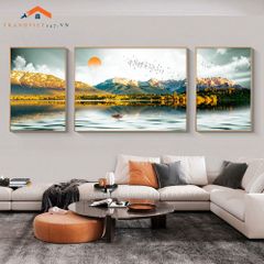 Bộ 3 Tranh Treo Tường Phòng Khách Hiện Đại Phong Cảnh Núi Băng - Trang Trí Nội Thất Sang Trọng