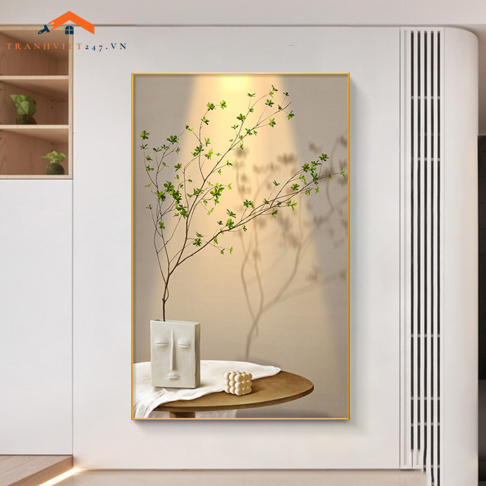 Tranh Treo Tường Tĩnh Vật Bình Hoa Cành Khô Hiện Đại - Vẻ Đẹp Tinh Tế và Bình Yên