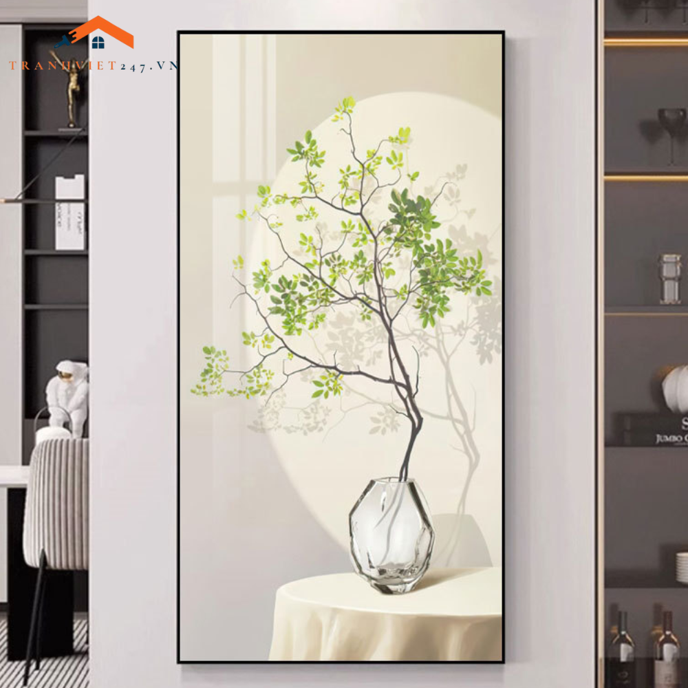Tranh Treo Tường Tĩnh Vật Bình Hoa Cành Khô Hiện Đại - Vẻ Đẹp Tinh Tế và Bình Yên
