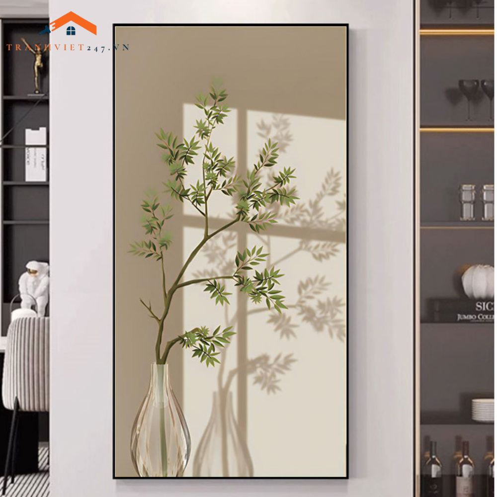 Tranh Treo Tường Tĩnh Vật Bình Hoa Cành Khô Hiện Đại - Vẻ Đẹp Tinh Tế và Bình Yên