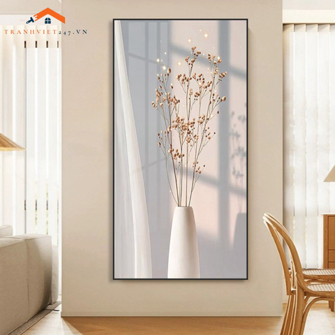 Tranh Treo Tường Tĩnh Vật Bình Hoa Cành Khô Hiện Đại - Vẻ Đẹp Tinh Tế và Bình Yên