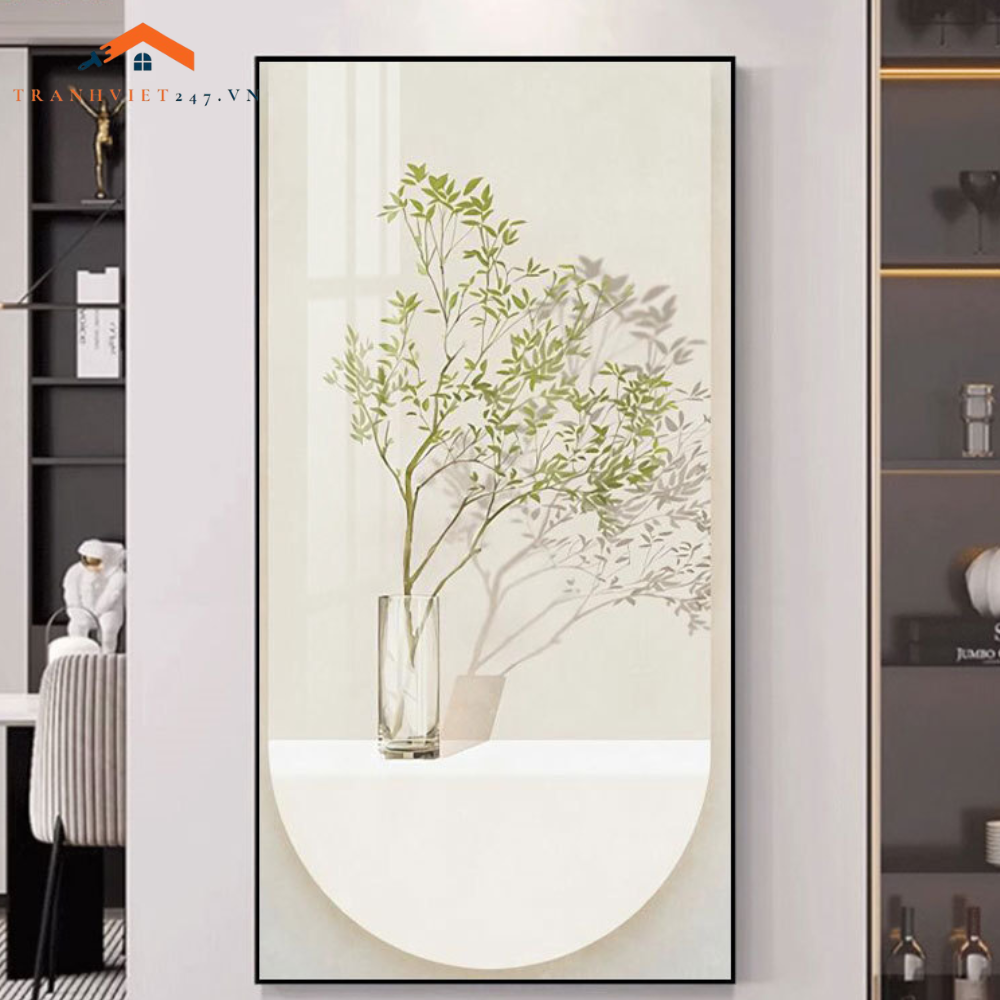 Tranh Treo Tường Tĩnh Vật Bình Hoa Cành Khô Hiện Đại - Vẻ Đẹp Tinh Tế và Bình Yên