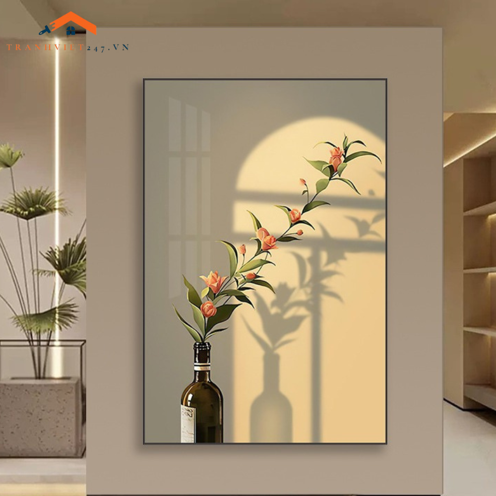 Tranh Treo Tường Tĩnh Vật Bình Hoa Cành Khô Hiện Đại - Vẻ Đẹp Tinh Tế và Bình Yên
