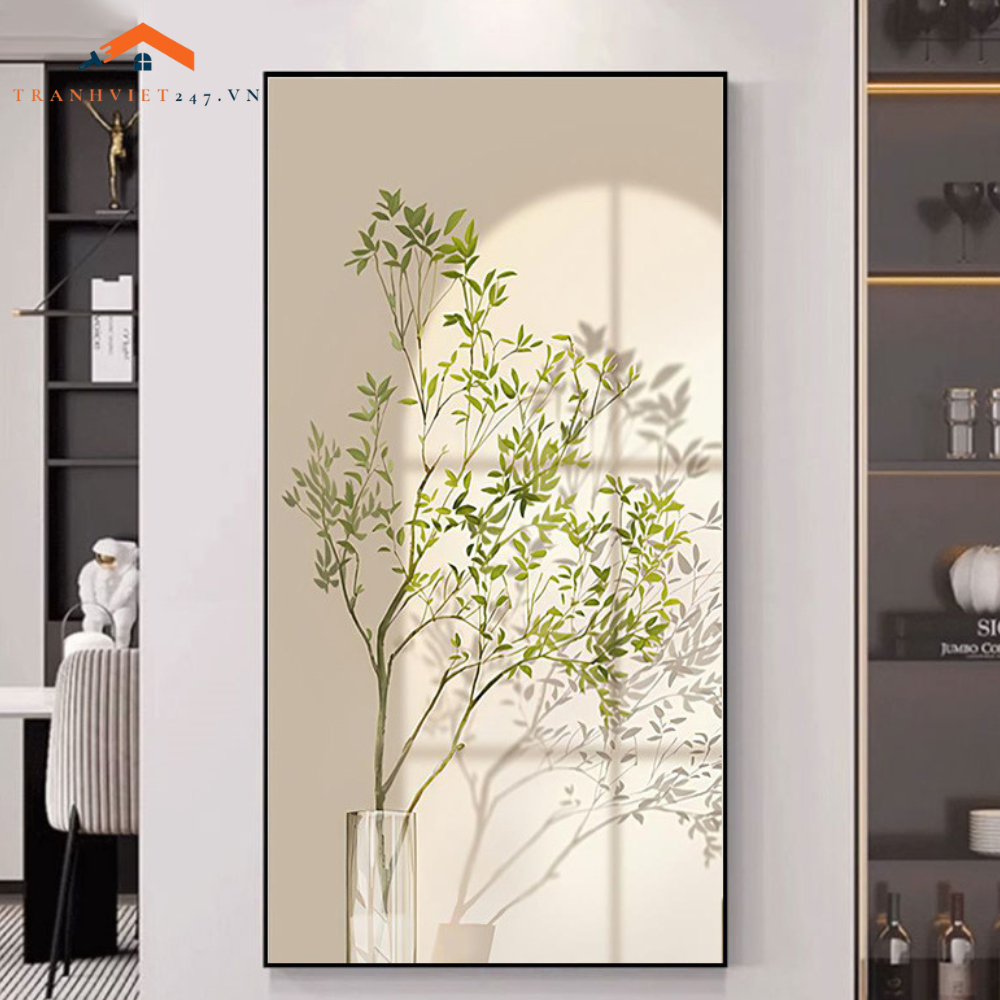 Tranh Treo Tường Tĩnh Vật Bình Hoa Cành Khô Hiện Đại - Vẻ Đẹp Tinh Tế và Bình Yên