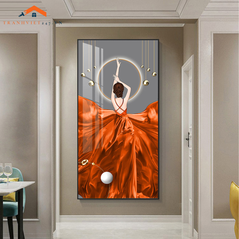 Tranh Treo Tường Cô Gái  Nghệ Thuật Hiện Đại - Tranh Tráng Gương