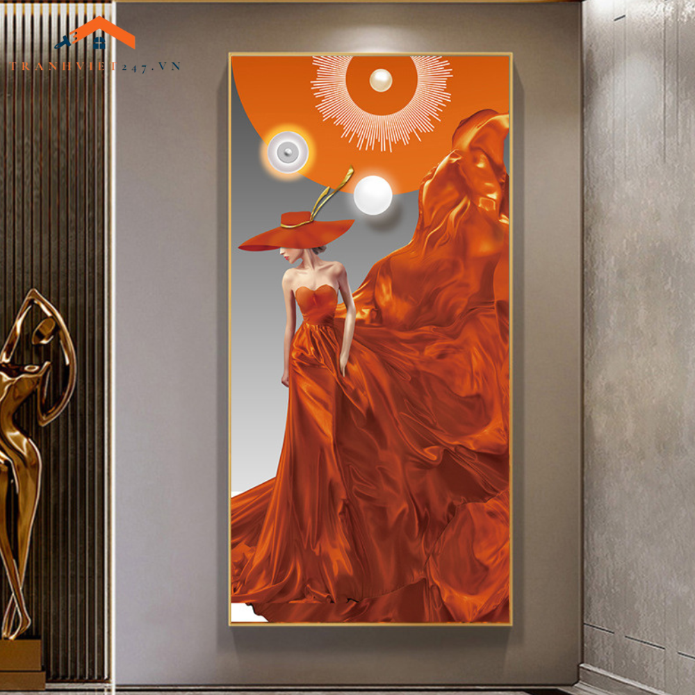 Tranh Treo Tường Cô Gái  Nghệ Thuật Hiện Đại - Tranh Tráng Gương