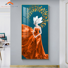 Tranh Treo Tường Cô Gái  Nghệ Thuật Hiện Đại - Tranh Tráng Gương
