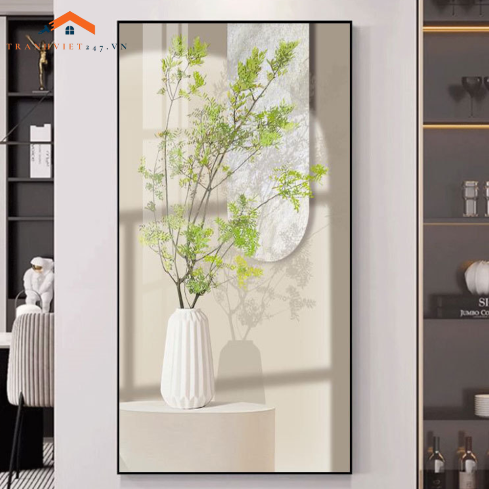 Tranh Treo Tường Tĩnh Vật Bình Hoa Cành Khô Hiện Đại - Vẻ Đẹp Tinh Tế và Bình Yên
