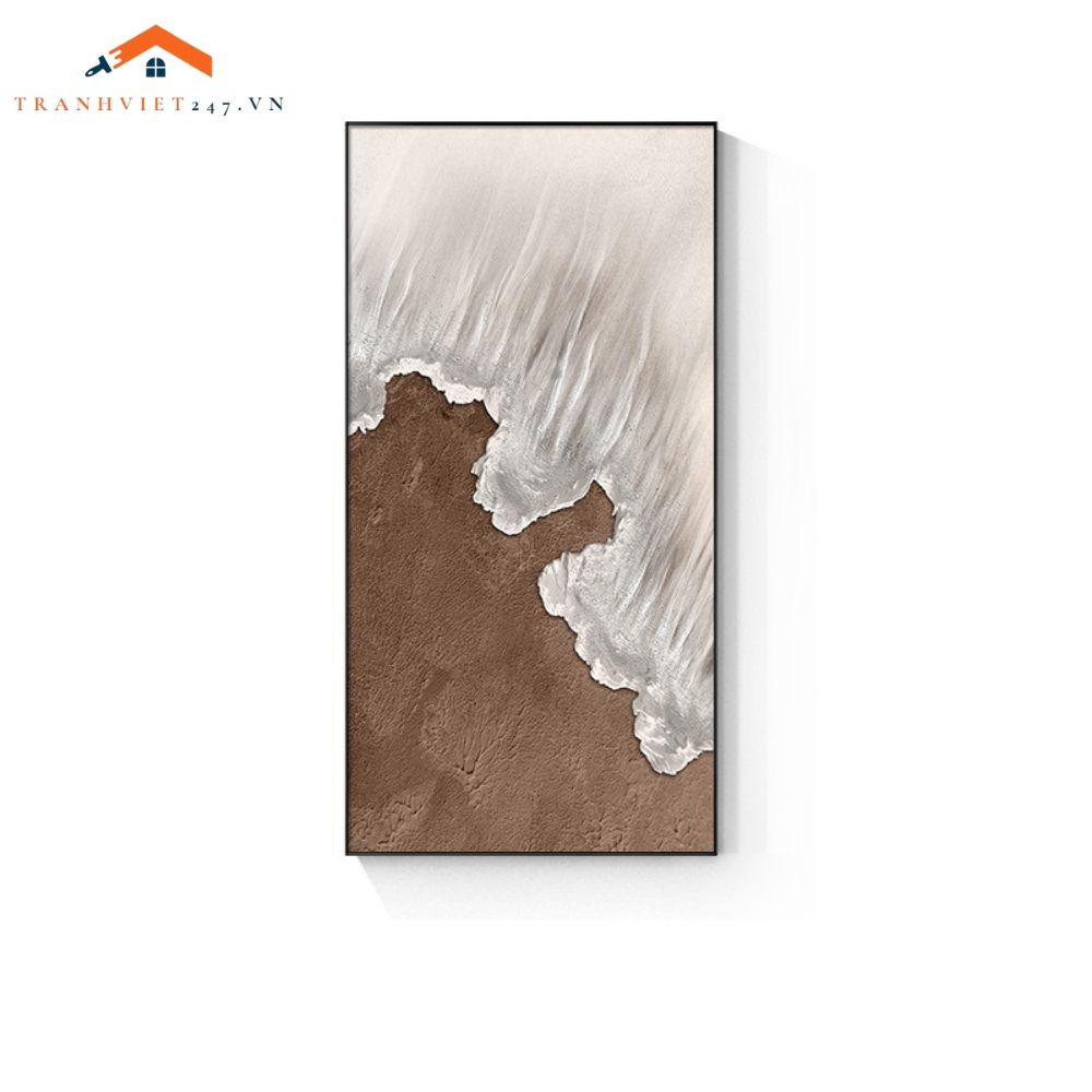 Tranh tráng gương treo tường trừu tượng Bờ Biển Từ Trên Cao