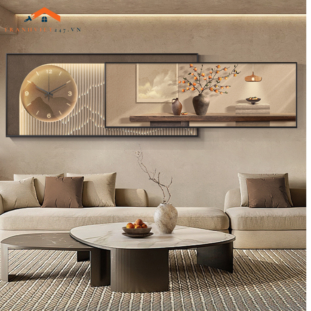 Đồng Hồ Trang Trí Treo Tường 2 Trong 1 Tĩnh Vật  - Trang Trí Nhà Cửa