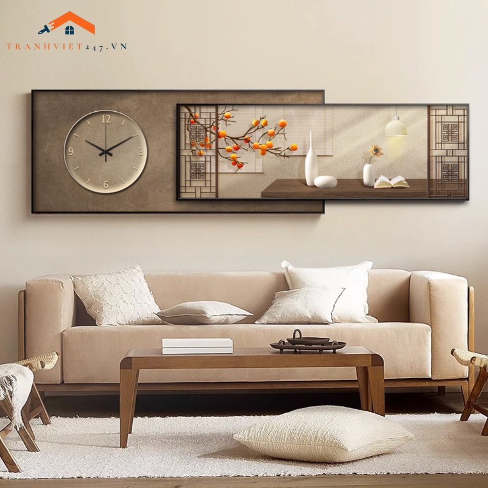 Đồng Hồ Trang Trí Treo Tường 2 Trong 1 Tĩnh Vật  - Trang Trí Nhà Cửa