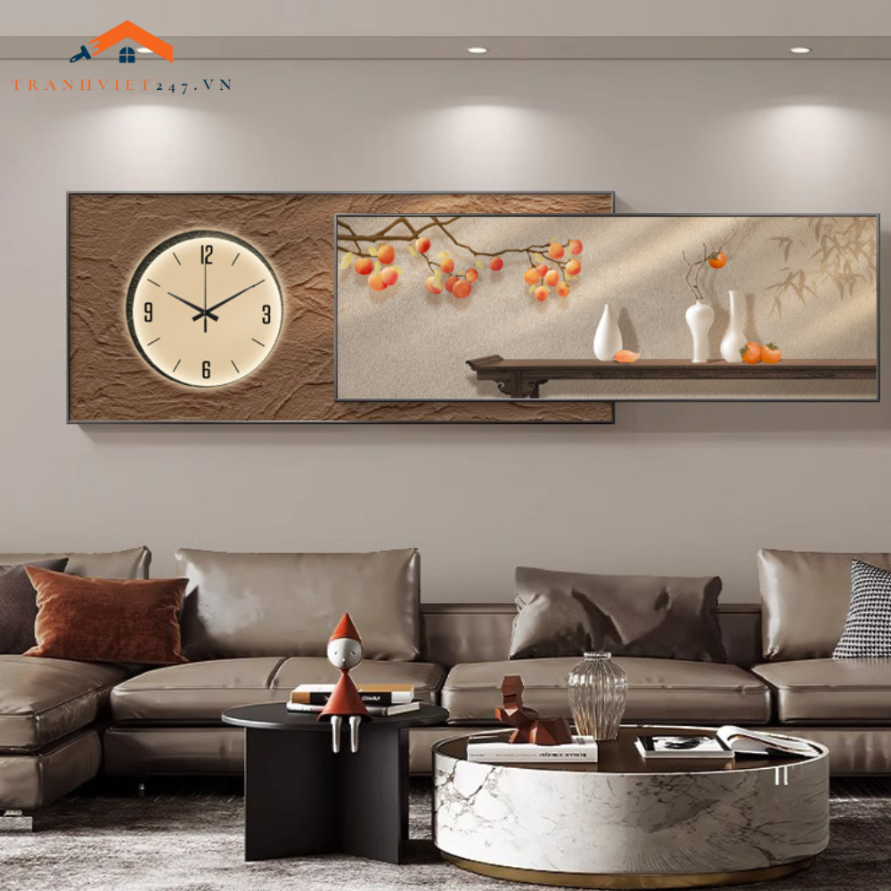 Đồng Hồ Trang Trí Treo Tường 2 Trong 1 Tĩnh Vật  - Trang Trí Nhà Cửa