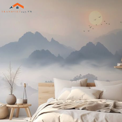 Tranh Phong Cảnh Núi Non Sương Mù - Tranh Dán Tường, Decor Nhà Cửa