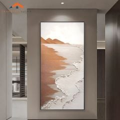 Tranh tráng gương treo tường trừu tượng Bờ Biển Từ Trên Cao