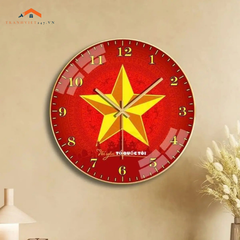 Tranh Đồng Hồ Tráng Gương kỷ niệm 50 năm giải phóng Miền Nam, tranh kèm đồng hồ kim trôi thích hợp làm quà tặng