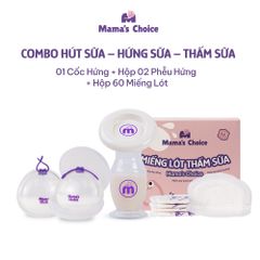 Combo Cốc Hứng Sữa, Phễu Hứng Sữa và Lót Thấm Sữa Mama's Choice, Tiện Lợi Tiết Kiệm Cho Mẹ Bầu và Sau Sinh